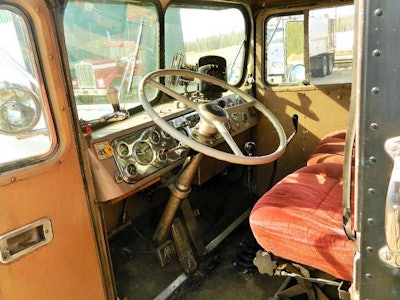 inside 1957 kenworth truck
