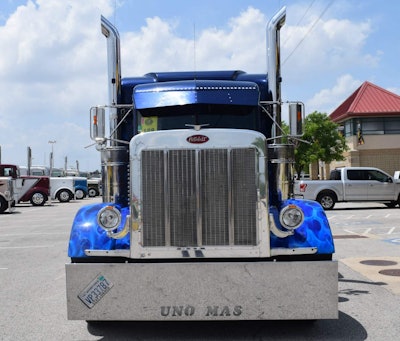 Ray and Susie Rodriquez's 1999 Peterbilt 379. They run Lil Ray's Transport, headquartered in...