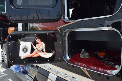 Kyle Cousins' 2008 Kenworth W900 has custom decals.