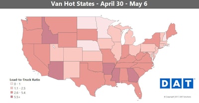 Dat Van Hot States Map 2017 Apr30 May6 2017 05 11 08 46