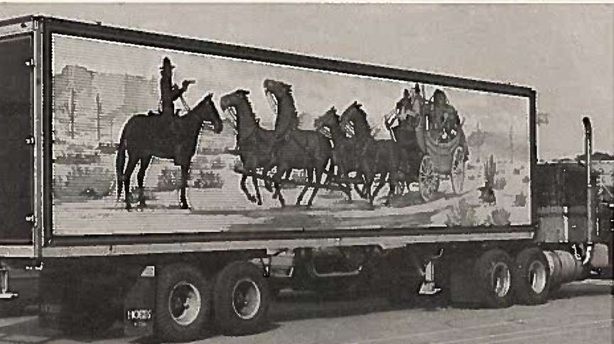 “Is this a picture of a port of entry holding up the truckers of yesteryear?”