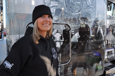 Stephanie Robak works with her husband in their business when she’s not on the job as a police officer.