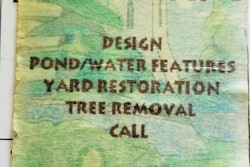 Besides the scars and general aversion to chain saws, this refrigerator magnet is all that’s left of G&W Landscaping.