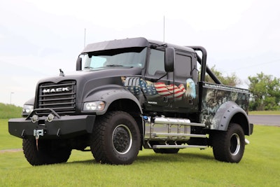 Mack’s custom, one-of-a-kind Jack Mack participated in this year’s Ride for Freedom.