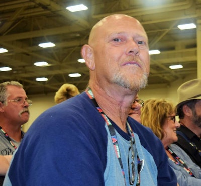 Sampson, pictured in the audience at the 2016 Trucker Talent Search at GATS. You can pick up his new CD for the moment via his page on CDBaby.com in physical/digital formats.