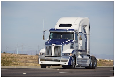 For the 2017-18 season, the Western Star 5700XE “Spirit Truck” named “Snowflake” is spec’d with an 82-inch high roof sleeper