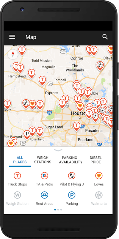 The Trucker Path app