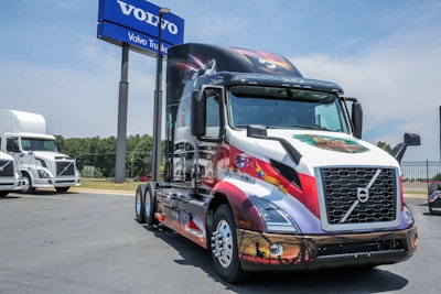 The new Volvo VNR 640 model traveled in a motorcade to Washington, D.C., to participate in the Ride for Freedom rally during the Memorial Day weekend.
