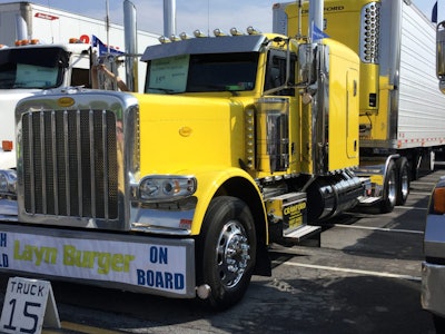Truckers from 13 states participated in the convoy.