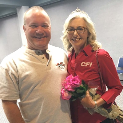 Greg Klang was on hand for his wife’s recognition at CFI.