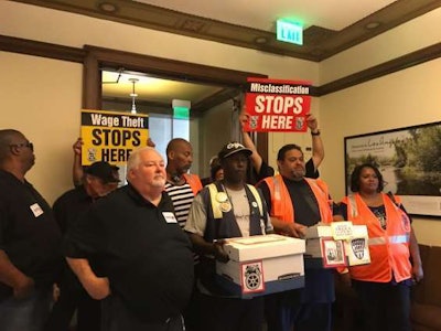 Truckers working in drayage operations in Southern California ports held a week-long strike last week to protest what they say is employee misclassification and the costs of compliance with area ports’ emissions reduction plans. They marched to LA City Hall last week to air their concerns to local lawmakers.