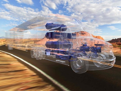 To develop its hydrogen-electric Class 8 unit, Toyota put fuel cells used in its Mirai hydrogen-electric sedan into a Kenworth T660 glider. The truck is being tested in California port drayage operations.