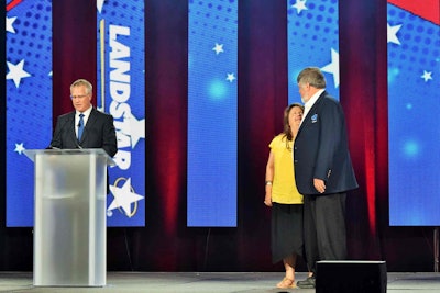 Conrad “Ray” Price was awarded the BCO Lifetime Achievement award, recognizing long-term excellence in business performance, safety and more. Price, in addition to being a 3 million mile safe driver, is also a Landstar Roadstar, a designation reserved for high performers within the company’s contractor network.