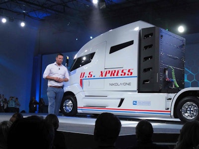 Trevor Milton, founder of Nikola Motor Co., unveiled the Nikola One at company headquarters in Salt Lake City in December. The company says it’s taken reservations from hundreds of owner-operators.