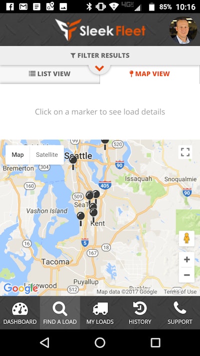 Upon being verified, drivers can log in to the interface, choose from actual loads based on location and equipment, and submit bids. Drivers learn immediately if a bid was successful and are paid the exact bid amount, plus standardized accessorials, within four hours of proper paperwork submission upon delivery.