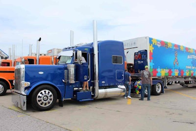 Mike Manuel’s 2015 Peterbilt and 2017 Mac trailer, “One of Many,” took home the “Best Overall Theme” award from the Walcott Truckers Jamboree over the weekend.
