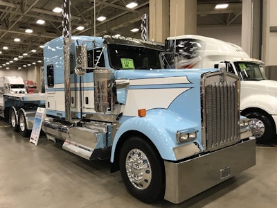 Hinton, Okla.-based Robbie Basse's 2016 Kenworth W900 Icon with 2016 Fontaine step deck.