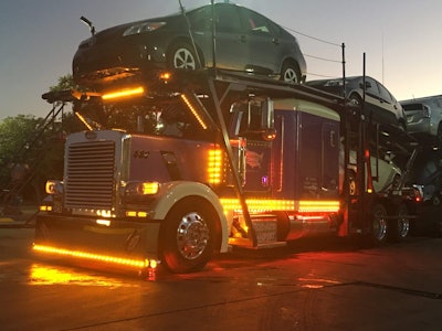 The truck currently has nearly 300 lights, and Bencic plans to add approximately 1,000 chicken...