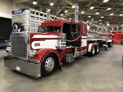 Barry Bigelow's 2002 Peterbilt 379 with 2018 Walker milk tanker.