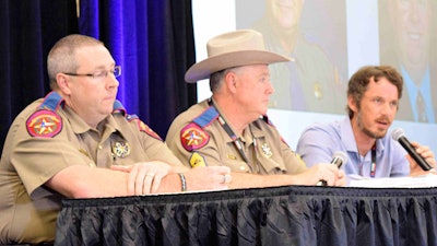 From left: Lt. Monty Kea, Sgt. Dana Moore and Overdrive Senior Editor Todd Dills.