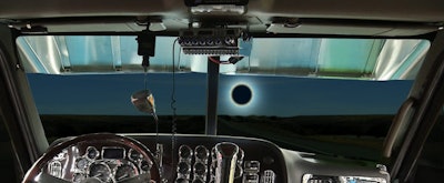 Truckers were warned before the rare solar eclipse in August about driving during the event.
