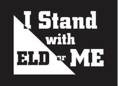 Owner-operators and drivers associated with the ELD or Me Facebook group have been encouraging those against mandating ELDs to change their Facebook profile picture to this image to raise awareness of the issues.