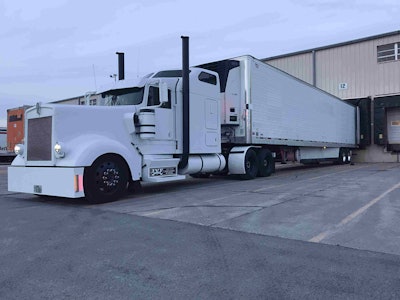 Mark Fields, owner of JVF Transport, runs this 1998 Kenworth W900. He places a lot of weight on a broker’s average days to pay and longevity in the business.