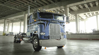 Nine-truck fleet owner Ben Cadle of Cadle Trucking is showing this 1982 Freightliner 10464. Cadle...