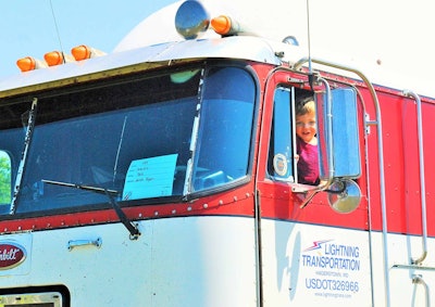 The future hauler shown here is Ryan’s son Greyson, one of two sons (the other 10-year-old Carson) Ryan’s proud to claim. I met Ryan and the two out at the Southern Classic Truck Show in Lincolnton, N.C., earlier this month, where these pictures were taken.