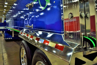 Regalado came away with the 2016 working combo Pride & Polish national championship with a different, steel end dump trailer. This year, he showed the unit with a new 2018 Armor Lite end dump built to match the tractor.