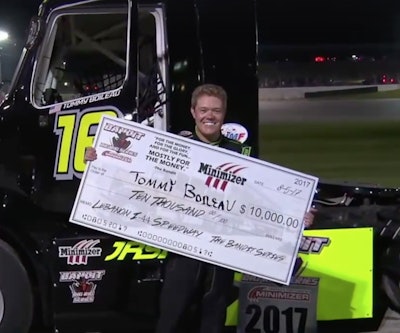 Tommy Boileau picked up his third $10,000 check for winning his third consecutive race last weekend at Lebanon I-44 Speedway in Lebanon, Mo.