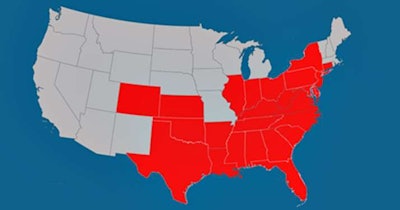 Truckers hauling fuel or direct emergency relief loads in the red states are exempt from hours of service regulations temporarily.