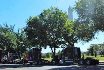 Truckers gathered in Washington, D.C., in October to protest the ELD mandate.