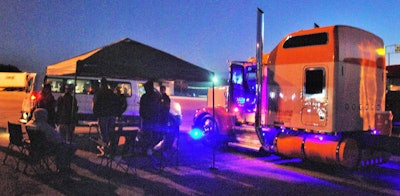 It was a particularly early morning for Justice and group members Rob Hallahan and Brian Bucenell, among others who were awake when Justice arrived at midnight — and still awake after a two-three hour process, including trailer ramp hydraulics malfunctions, getting the four passenger vans they rented to ferry folks to and from D.C. unloaded.