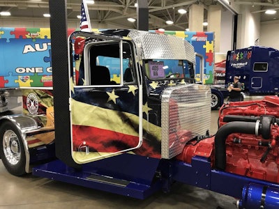 The truck is powered by a 350-horsepower Cummins Big Cam.