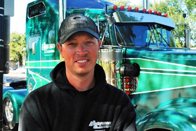 Among those parked up between the White House and Washington Monument was Robbie Harris, pictured, with his 2004 Kenworth W900 — he’d been shut down with the group from Leesport since last week, where he helped organize the truck show there.