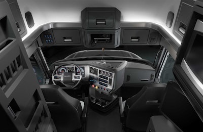 An updated automotive-inspired interior design keeps controls close to the driver.