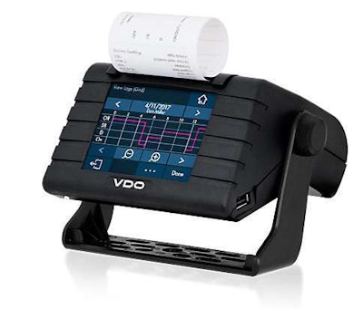 Continental’s VDO RoadLog is the only dedicated ELD with a built-in printer for log checks, which sales manager Jeff Waterstreet believes roadside enforcement is going to like as states continue to transition to electronic ELD data transfer. At press time, FMCSA continued to work on building out infrastructure for that, and most states had yet to be close to implementing it.