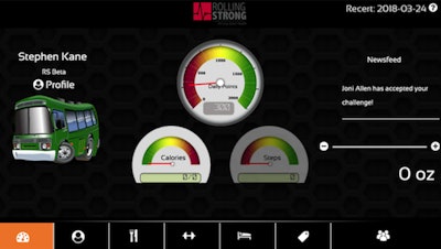The new Rolling Strong app lets drivers track their health and fitness.