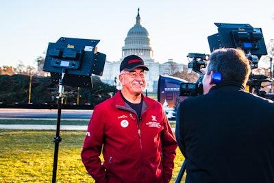 Owner-operator Larry Spiekermeier drove the Kenworth T680 that hauled the Capitol Christmas Tree.