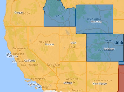 Overdrive‘s June 2017 interactive map illustrating what was then known about intrastate ELD mandates showed Oregon and California in the to-be-determined yellow color. Oregon can now be considered blue, as it will enforce the ELD mandate for intrastate truckers next month, California a like red, indicating a delayed timeline.