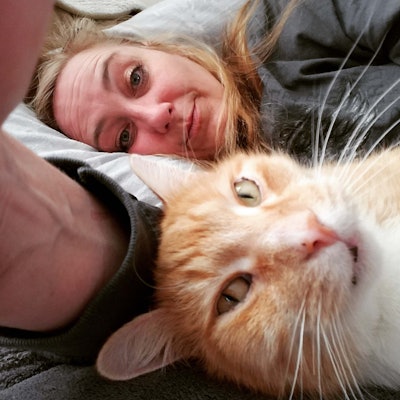 Me: “Look at kitty, being sweet.” Kitty: “Tell me when her eyes close, so I can kill her swiftly.”