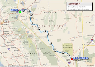 Cargo’s Vega-to-Reno route.