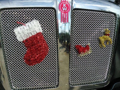 A shot of his KW’s festive grille from Jeff Phillis