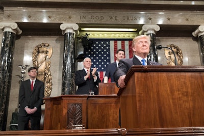 President Trump delivered his first State of the Union address on Tuesday. (Photo from The White House)