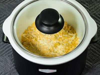 Classic mac ‘n’ cheese in a RoadPro slow cooker.