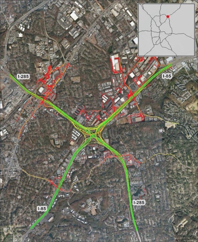 ATRI’s research determined the top freight bottleneck in the U.S. is “Spaghetti Junction” in Atlanta – the intersection of I-285 and I-85 North.