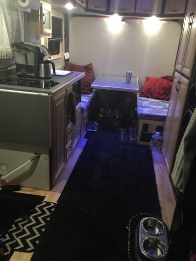 Interior of Bruce and Heather Richards sleeper