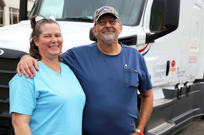 Glenn and Lisa Bowers, company drivers for Covenant Transport, tend not to use their full on-duty and driving clocks to allow for leeway on tight deadlines.