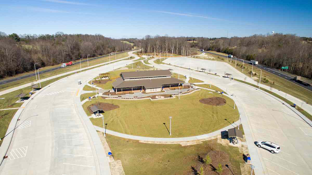North Carolina opens new rest area, closes four others.